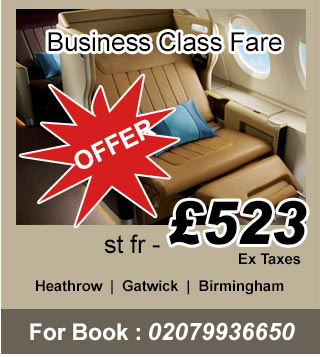 business class fares, book business class tickets